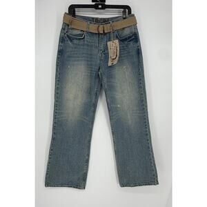 Iron Jeans Men's‎ Jeans Mid Rise Relaxed Bootcut 32X30 Stone Wash NWT Belted